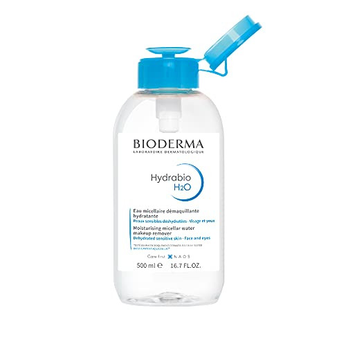Bioderma Hydrabio H2O Micellar Water Pump Cleansing and Makeup Removing Gentle Face Cleanser for Dehydrated Sensitive Sk
