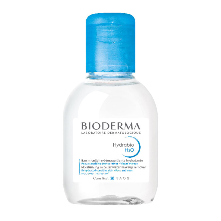 Bioderma Hydrabio H2O Micellar Water Travel Size Cleansing and Makeup Removing Gentle Face Cleanser for Dehydrated Sensi