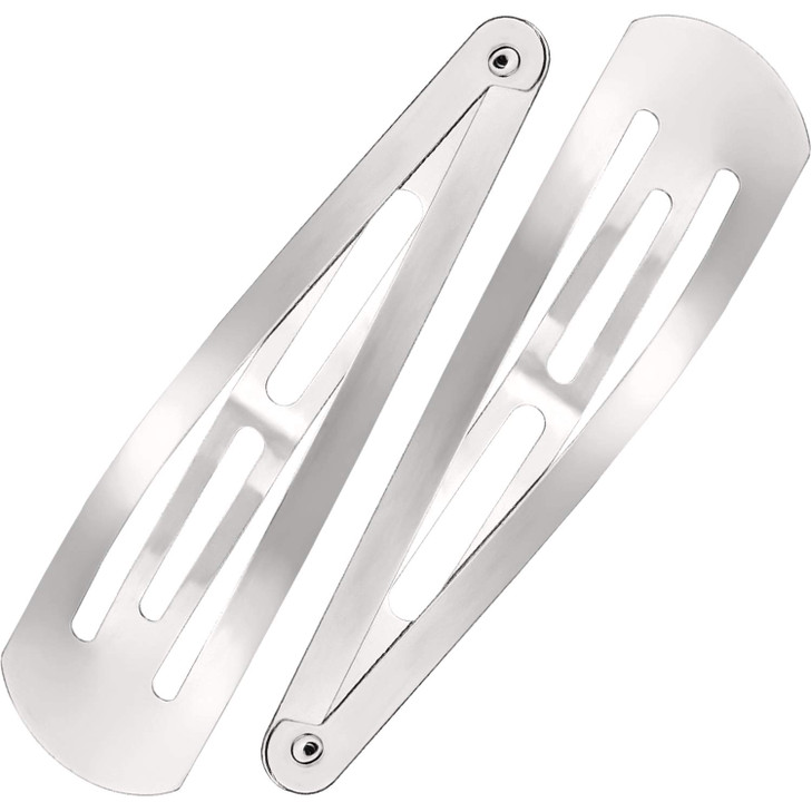 WILLBOND 30 Pieces 3.1 Inch Large Metal Snap Hair Clips Nonslip Barrettes Women Hair Accessories(Silver) online at globaldelivered