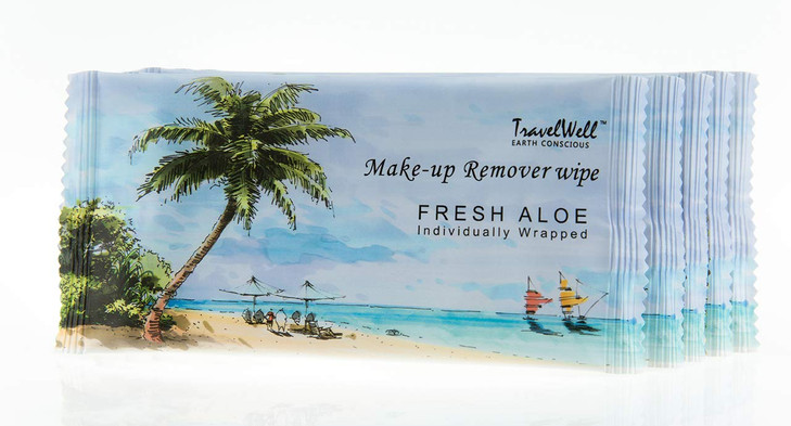 Travel Well NonWoven Makeup Remover Wipes Bulk Makeup Wipes Individually Wrapped Travel Essentials Aloe Infused Facial C
