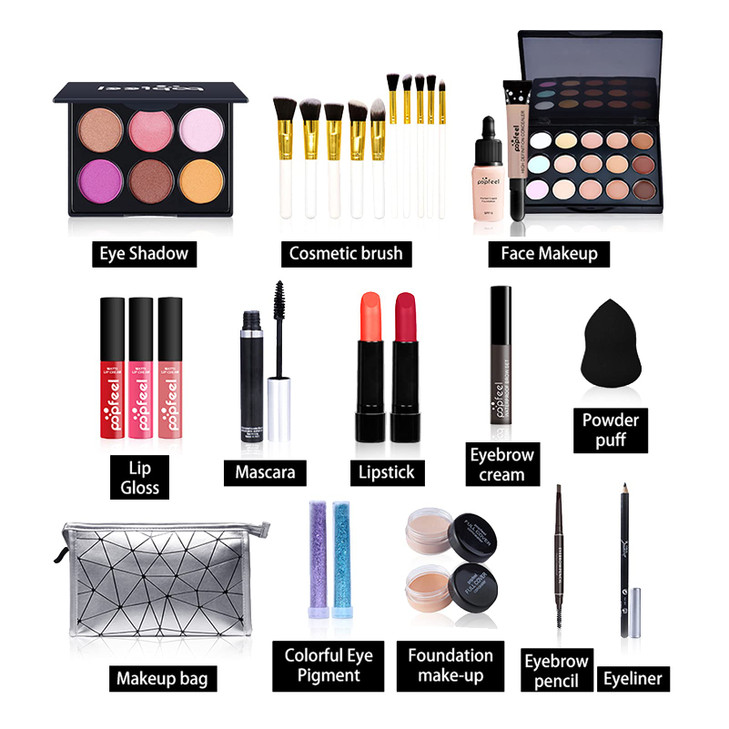 All in One Makeup Kit Makeup Kit for Women Full KitMultipurpose Makeup KitCosmetic Starter Beauty Kit Include Makeup Bru