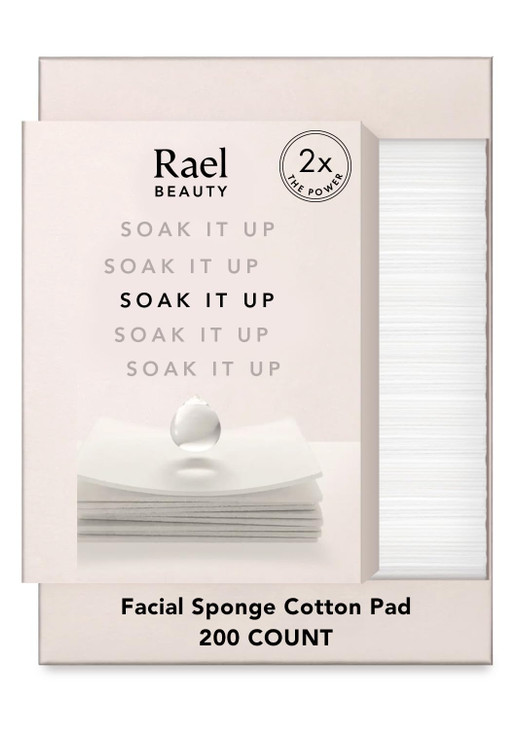 Rael Cotton Pads for Face Facial Sponge Square Pad Use with Toner Makeup Remover LintFree Soft and Thin Korean Skin Care