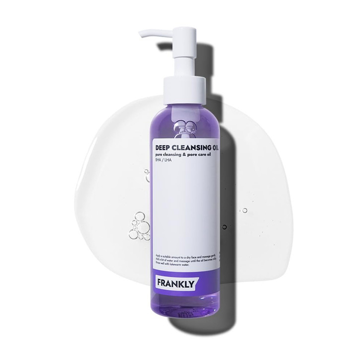 FRANKLY Pore Cleansing Oil Oil Cleanser for Face l Makeup Blackhead Remover with BHA LHA Amino Acids Hyaluronic Acid l A