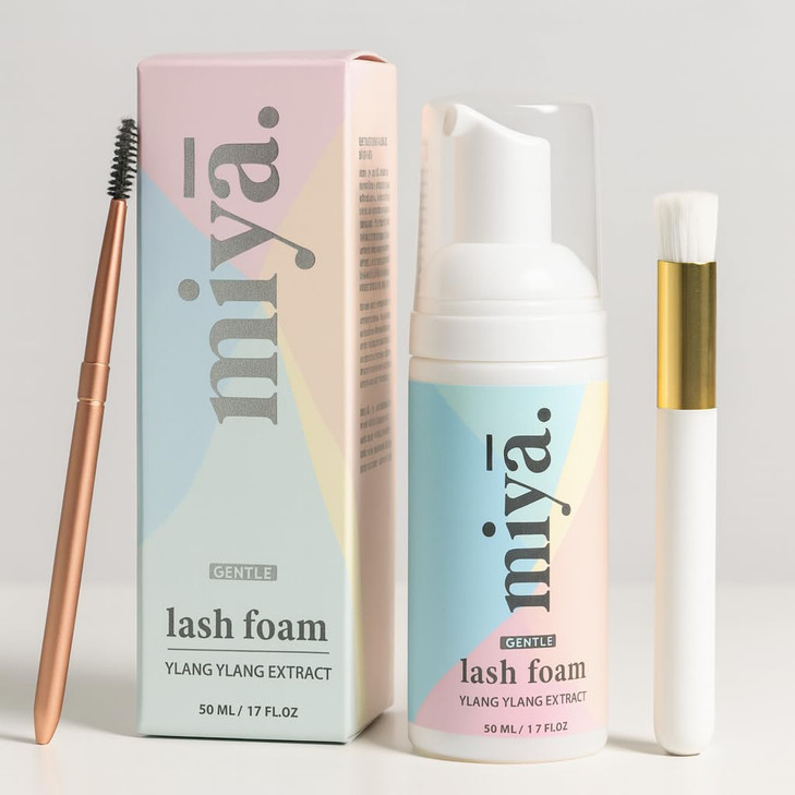 Eyelash Extension Cleanser Rose Gold Mascara Wand Brush Eyelid Cleanser Lash Bath Paraben Sulfate Free Makeup Remover La