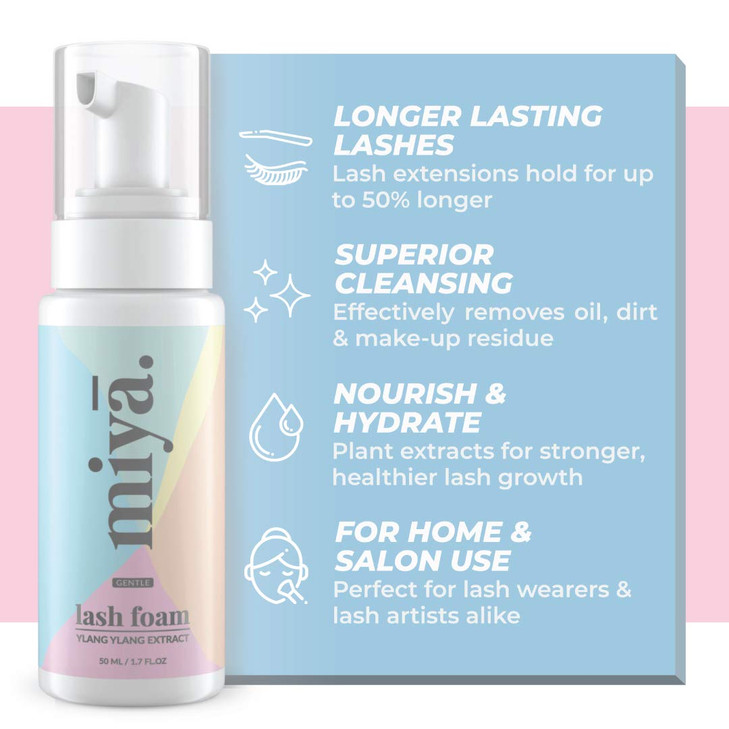 Eyelash Extension Cleanser Rose Gold Mascara Wand Brush Eyelid Cleanser Lash Bath Paraben Sulfate Free Makeup Remover La