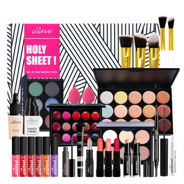 Pure Vie AllinOne Holiday Gift Surprise Makeup Set Essential Starter Bundle Include Eyeshadow Palette Lipstick Concealer