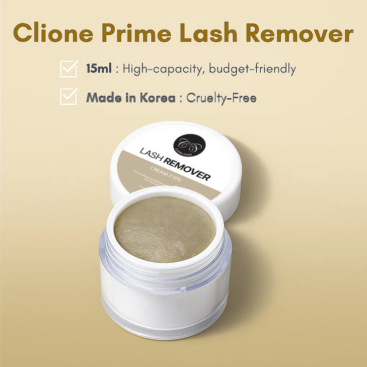 CLIONE PRIME Eyelash Extension Remover Cream 15gm No Eyelids BurningIrritation FormaldehydeFree Unscented