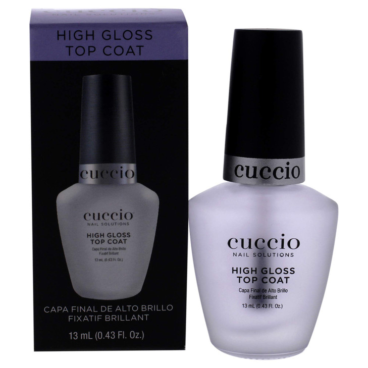 Cuccio Colour High Gloss Nail Top Coat Developed With UV Absorbers To Help Protect The Nail Colour Flexible Chip Resista