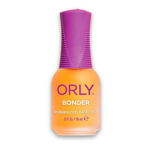 Orly Bonder Nail Polish Base Coat Rubberized Basecoat for LongLasting Manicures Pedicures NonToxic 06 fl oz