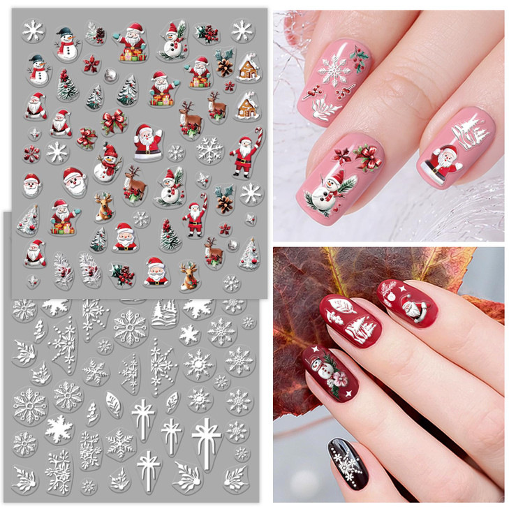 18 Sheets Nail Art Sticker Nail Stickers Decals for Women and Little Girls Panda Colorful Cartoon Fire Sun Flower Heart