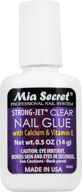Mia Secret StrongJet Brush On Clear Nail Glue 335 Ideal to adhere Crystals Over Any Acrylic and Gel Surface