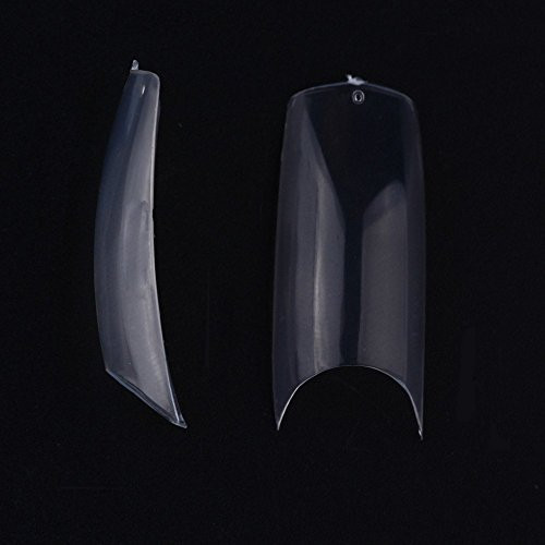 enForten 500pcs Natural Color Well Less Nail Tips Half Cover Acrylic UV Gel French False Nails 10 Sizes for Nail Salons
