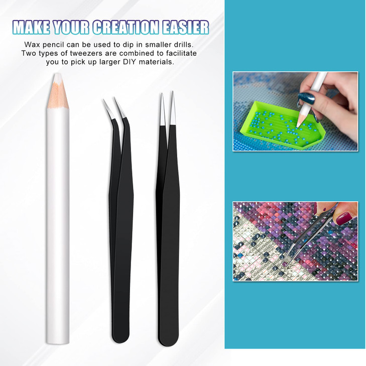 Maitys 22 Pieces Wax Pencil for Rhinestones Wax Picker Pencil Set for Rhinestones Nail Art Gem Dotting Crystal Pick up T