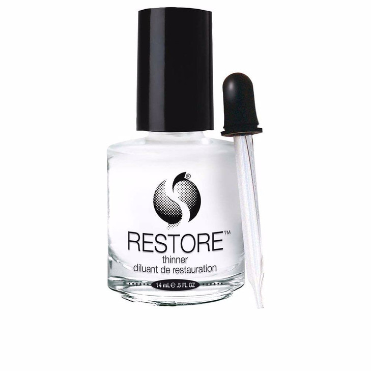 Seche Restore Top Coat Nail Polish Thinner Revive Thickened Lacquer Nail Lacquer Thinner Extends Manicure Life 05 Fl Oz