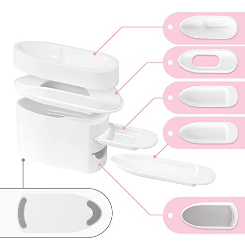 2in1 Dip Powder Recycling Tray System French Tip Mold Dip Nail Tray Nail Powder Glitter Rhinestones Pearls Saver Holder