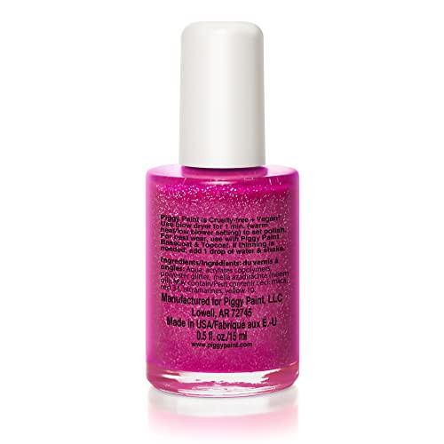Piggy Paint 100 NonToxic Girls Nail Polish Safe Crueltyfree Vegan Low Odor for Kids Glamour Girl