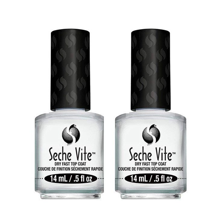 Seche Vite Dry Fast Top Coat for Nail Polish and Manicure 05 Oz 2Pack