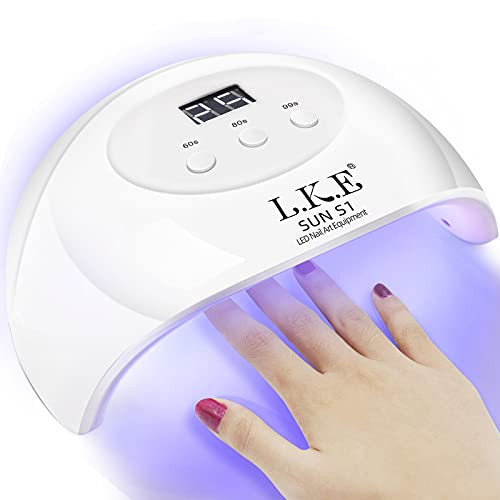 UV LED Nail Lamp LKE Nail Dryer 72W Gel Nail Polish Curing Lamp UV Nail Lamp LED Nail Lamp for Gel Nail Polish Kit Nail
