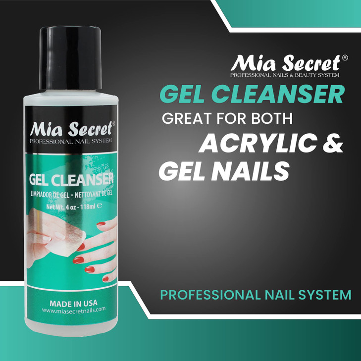 Mia Secret Gel Cleanser multiple sizes UV Gelux and Gel Systems Cleanser 4 oz