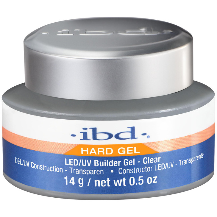 IBD Hard Gel LEDUV Gels Builder Gel Clear 05 oz