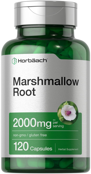 Horbäach Marshmallow Root Capsules | 120 Count | Non-GMO & Gluten Free | Traditional Herb Extract online at globaldelivered