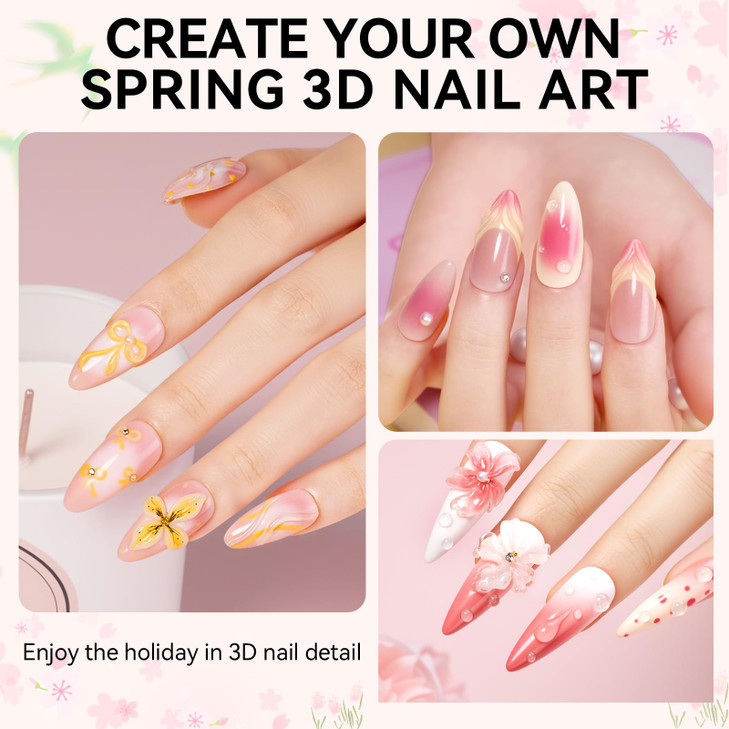 Makartt 3D Gel Nail Art Sculpting Gel Glue for Drawing Molding Sculpture Gems and Decoration No Wipe Clear Gel Polish fo