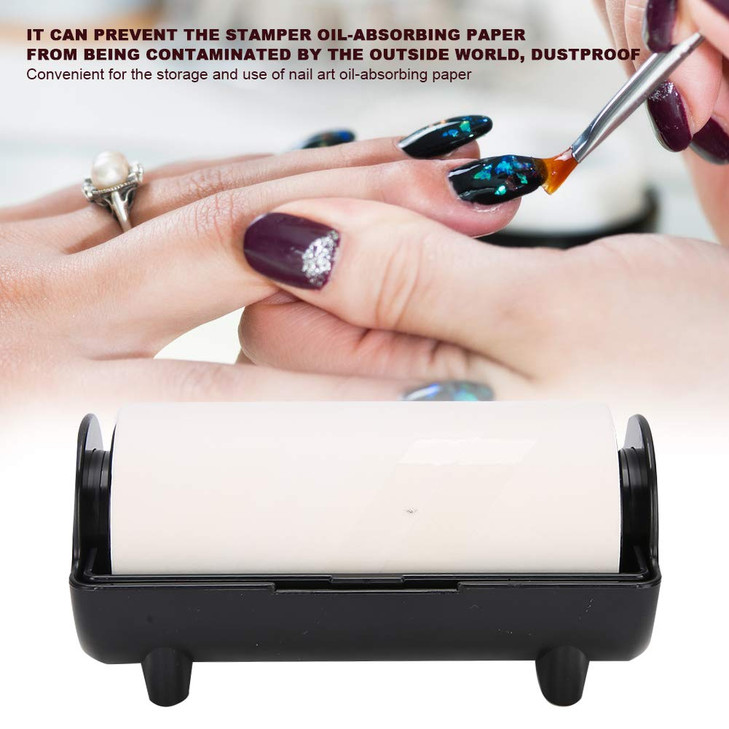 Nail Stamper Oil Absorbing Sheet Paper Black DIY Manicure Tool for Clean Pattern Transfer compatible with PUEENRectangle