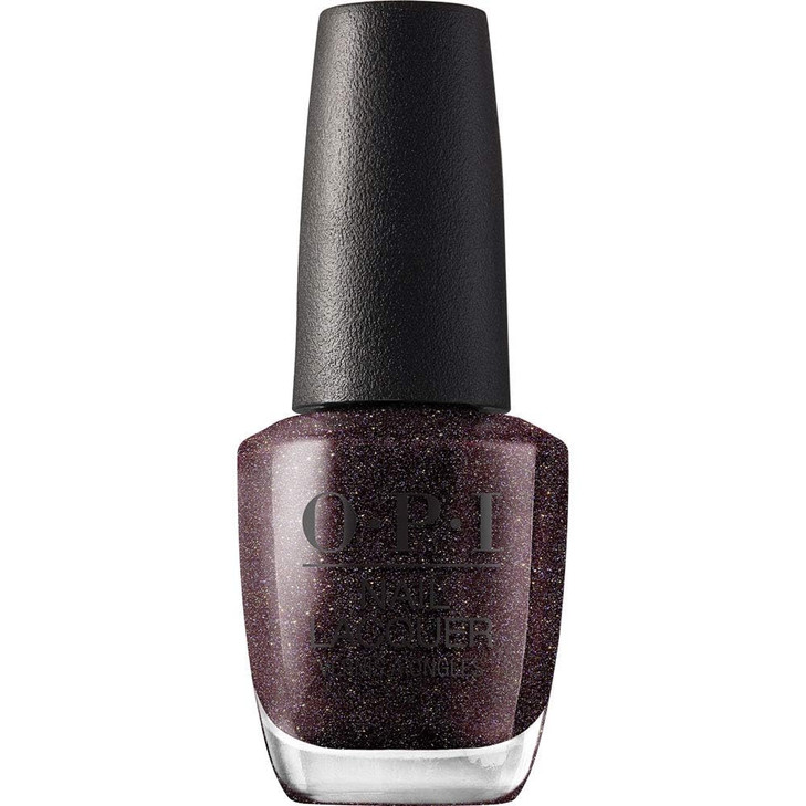 OPI Nail Lacquer My Private Jet Opaque Dark Black Shimmer Chip Resistant Nail Polish Fast Drying Streak Free