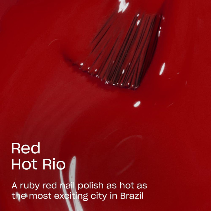 OPI Nail Lacquer Red Hot Rio Opaque Bright Red Crme Chip Resistant Nail Polish Fast Drying Streak Free
