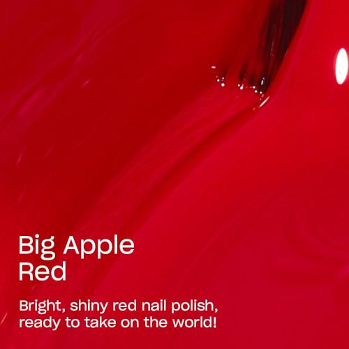 OPI Nail Lacquer Big Apple Red Opaque Bright Red Crme Chip Resistant Nail Polish Fast Drying Streak Free