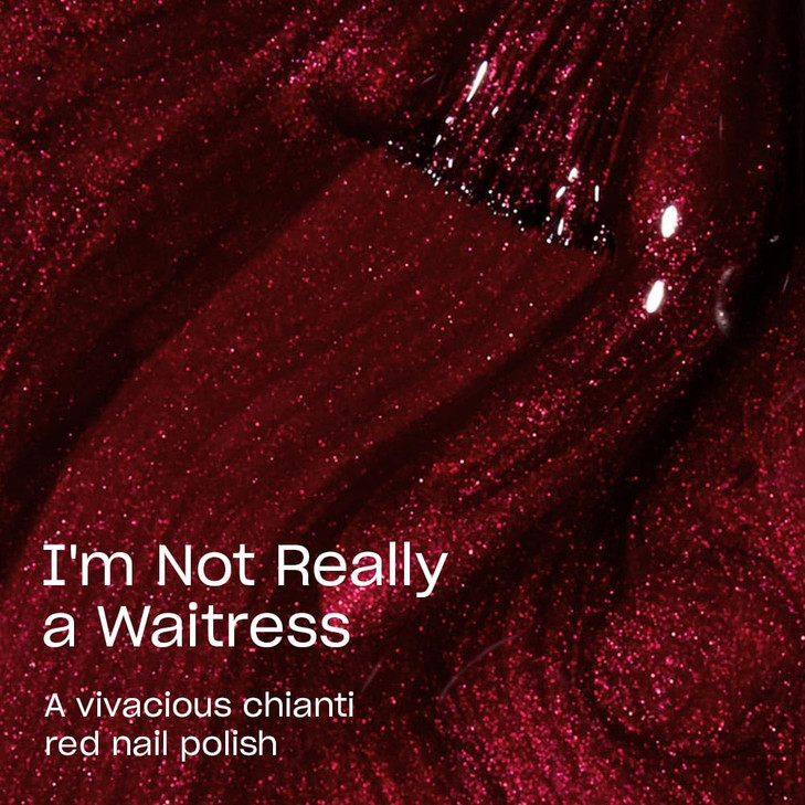 OPI Nail Lacquer Im Not Really a Waitress Opaque Dark Red Pearl Chip Resistant Nail Polish Fast Drying Streak Free