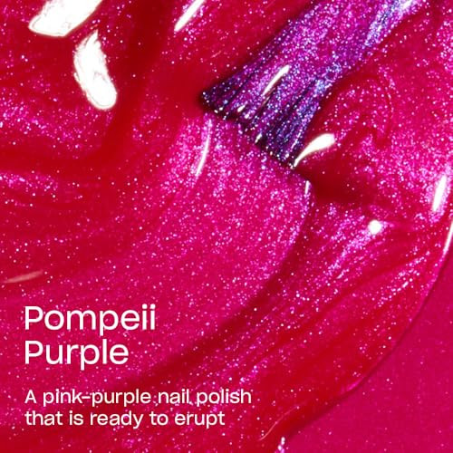 OPI Nail Lacquer Pompeii Purple Opaque Bright Purple Pearl Chip Resistant Nail Polish Fast Drying Streak Free