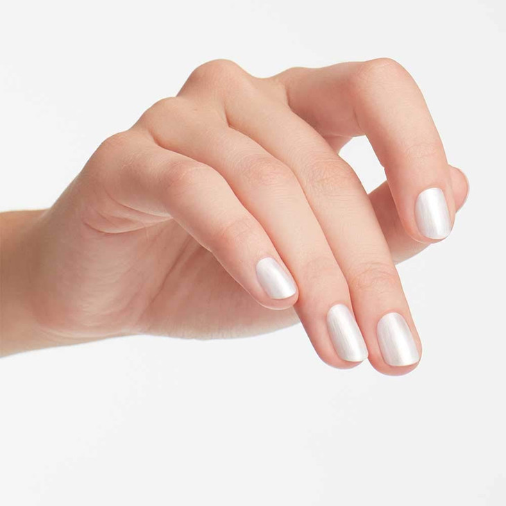 OPI Nail Lacquer Kyoto Pearl Opaque Soft White Pearl Chip Resistant Nail Polish Fast Drying Streak Free