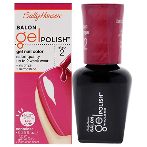 Sally Hansen Salon Pro Gel Nail Polish Lacquer Back to the Fuchsia 024 Fl Oz
