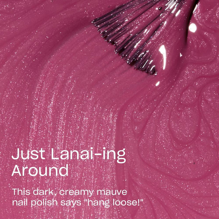 OPI Nail Lacquer Just Lanaiing Around Opaque Dark Purple Crme Chip Resistant Nail Polish Fast Drying Streak Free
