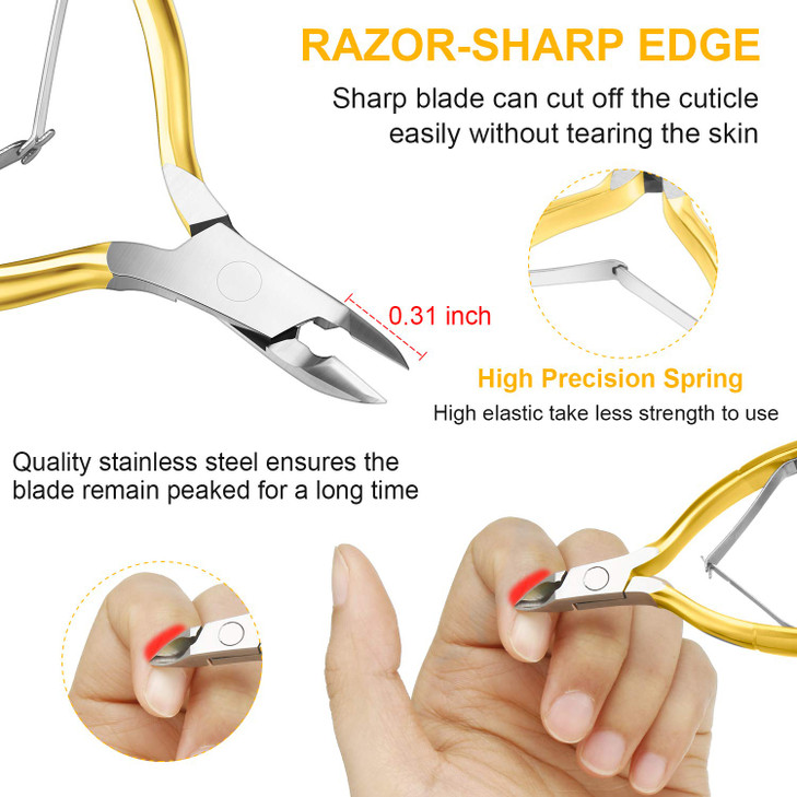 Mudder Acrylic Nail Clippers Kit False Nails Tips Cutter Professional Cuticle Trimmer Nipper Cutter Pusher Remover Stain