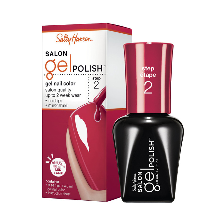 Sally Hansen Salon Gel Polish Nail Lacquer Red My Lips 014 Fl Oz