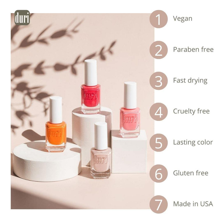 duri Nail Polish 409 Ice And Desire French Manicure Light Lavender Pink Sheer Coverage Fast Drying 045 Fl Oz
