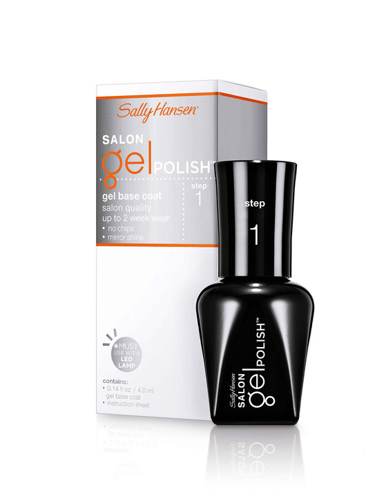 Sally Hansen Salon Gel Polish Gel Base Coat Chip Resistant Shiny Finish LED Lamp Required