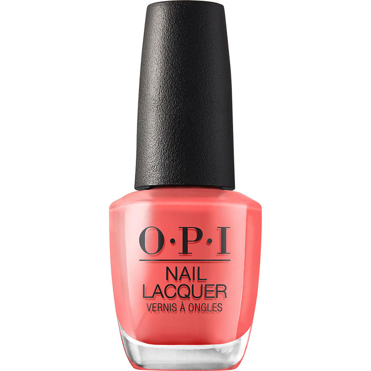 OPI Nail Lacquer Tempurature is Rising Opaque Bright Orange Crme Chip Resistant Nail Polish Tokyo Collection