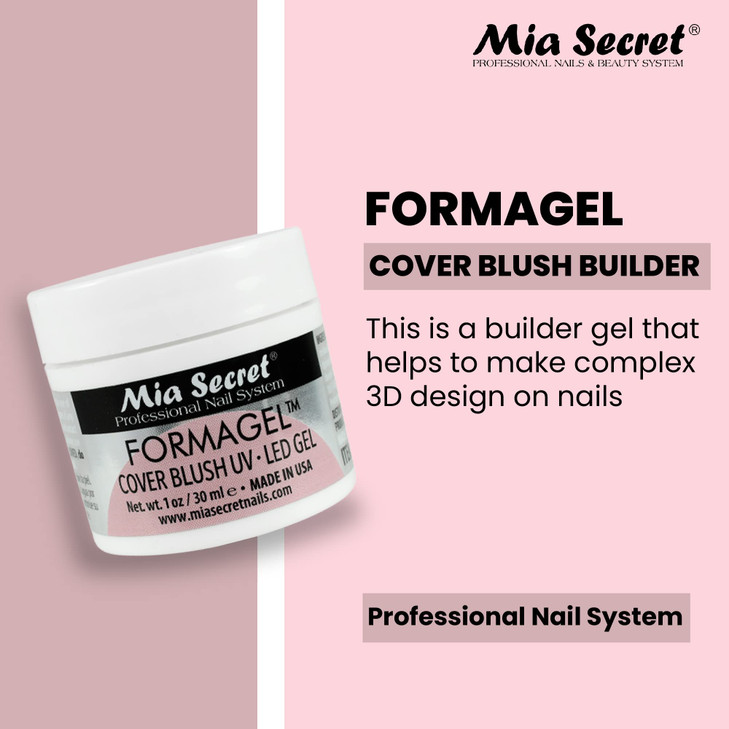 Mia Secret Professional Nail System Formagel Gel Nail Builder 1 oz Cover Blush