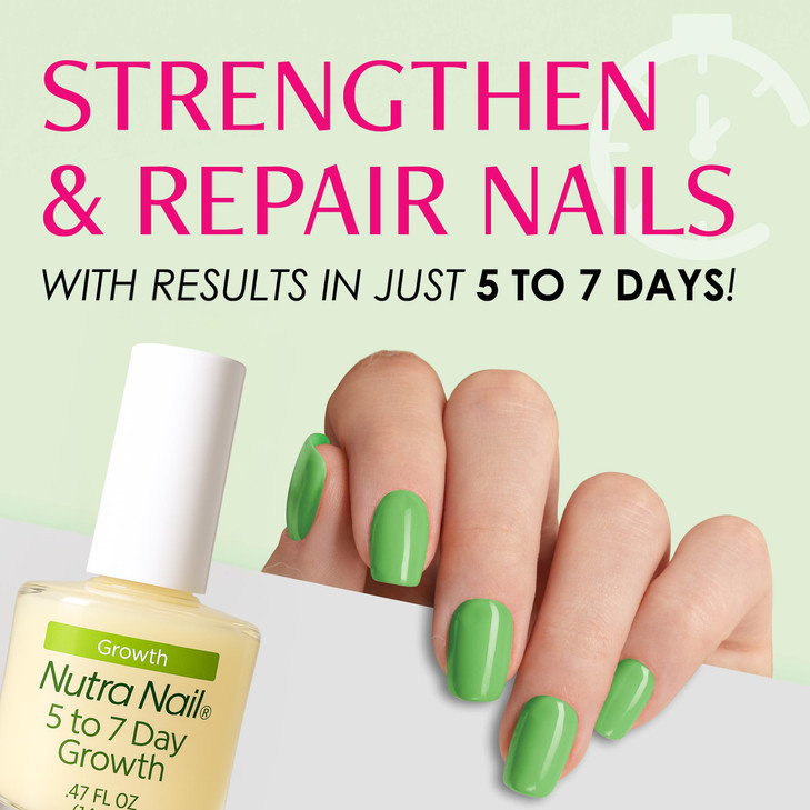 Nutra Nail 5 to 7 Day Growth Treatment Fast Keratin Nail Hardener Nail Strengthener for Thin Nails Brittle Damaged 047 F