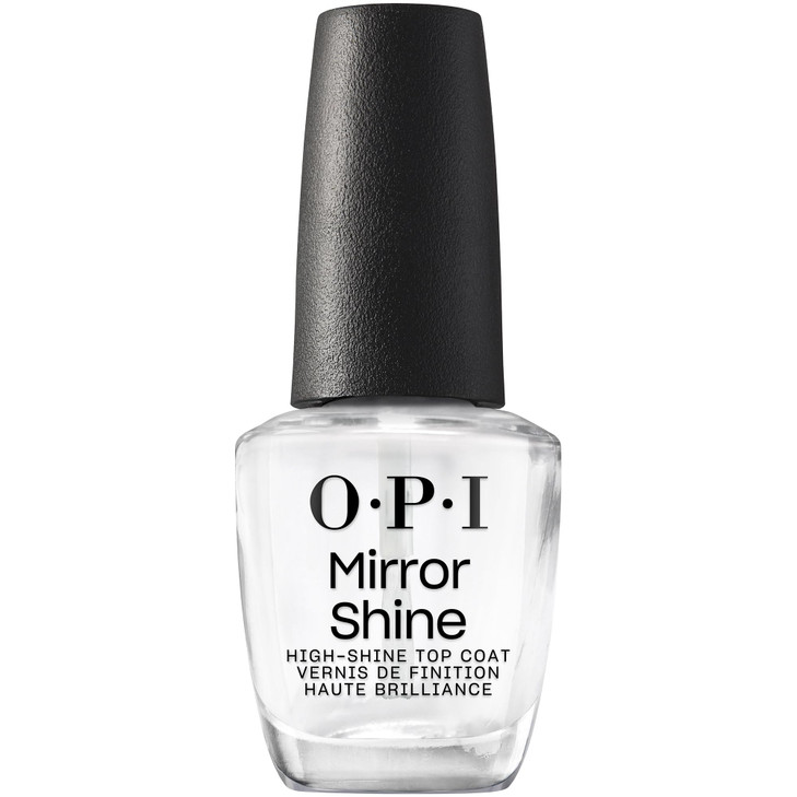 OPI Mirror Shine Top Coat Nail Polish Top Coat Brilliant Glossy High Shine Protects Nails