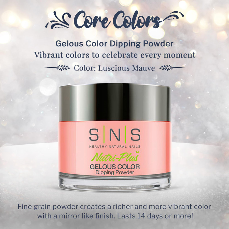 SNS Nail Dip Powder Gelous Color Dipping Powder Luscious Mauve PinkPastel Cream LongLasting Dip Nail Color Lasts 14 Days