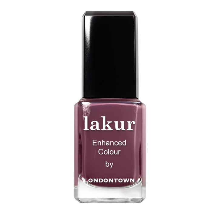 LONDONTOWN lakur Nail Polish ChipResistant NonToxic Conditions Hydrates Nails Glossy Mauve Plum Save the Queen 40 fl oz