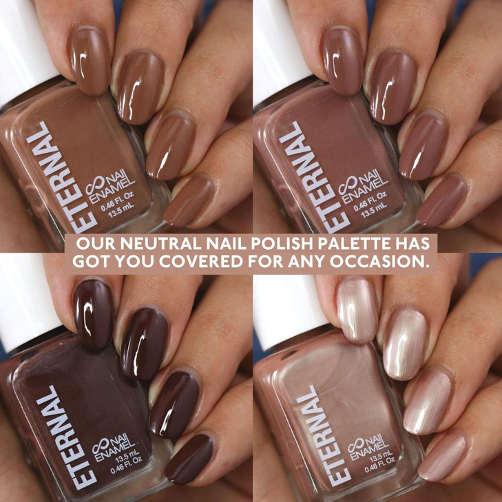 Eternal Nude Nail Polish Set for Women DARK NUDES Brown Nail Polish Set for Girls Lasting Quick Dry Non Toxic Nail Polis