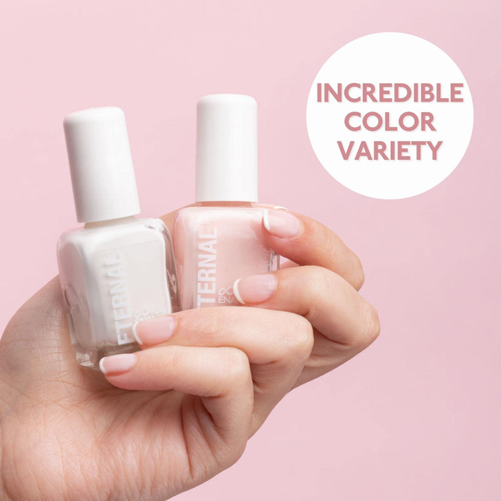 Eternal White French Nail Polish Set ET VOILA Clear Nail Polish Set for Girls Lasting Quick Dry Pastel Nail Polish Set f