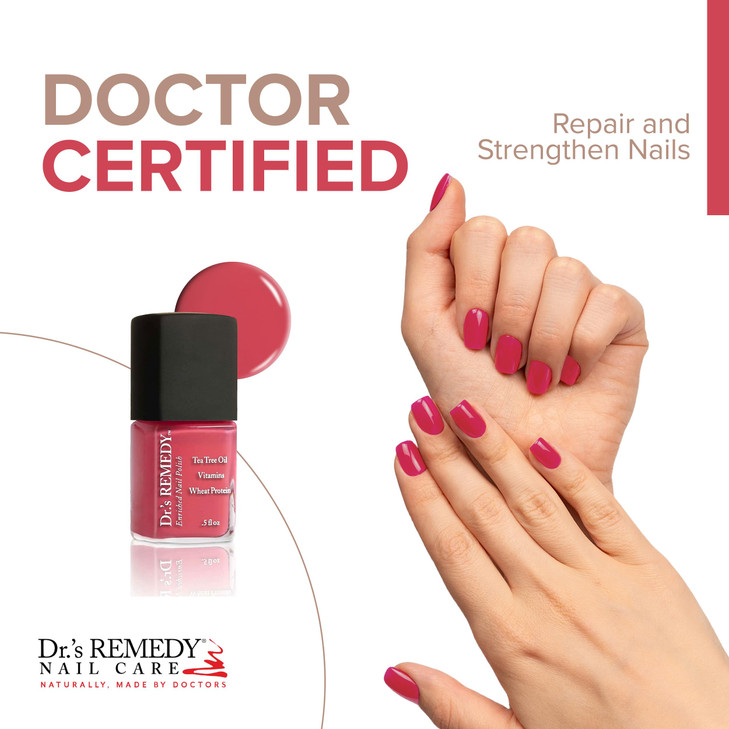 Drs Remedy Enriched Nail Polish Non Toxic All Natural and Organic Doctor Formulated Strengthens Restores Heals and Prote