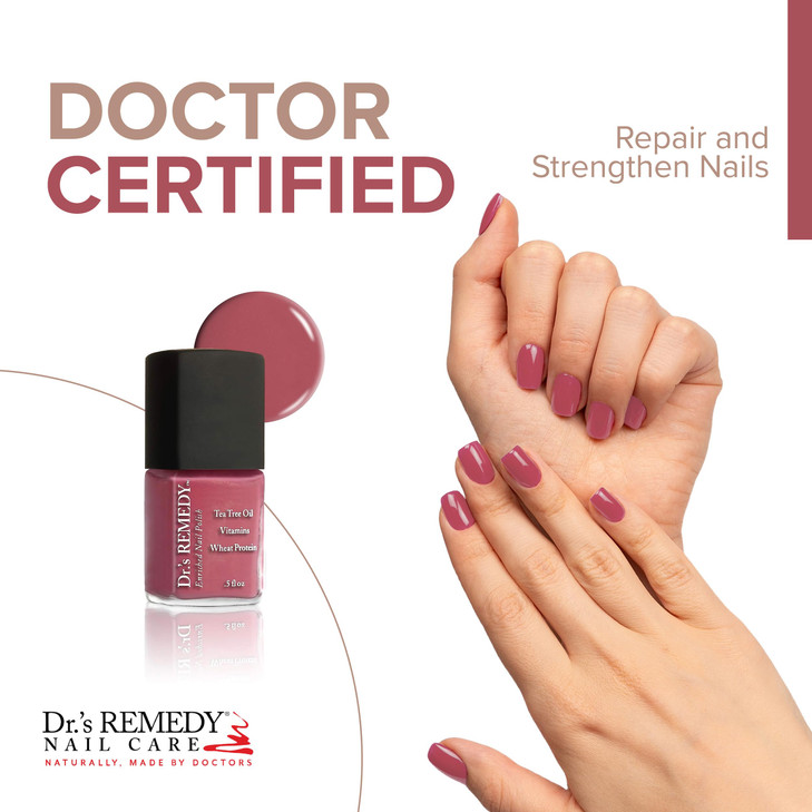 Drs Remedy Enriched Nail Polish Non Toxic All Natural and Organic Doctor Formulated Strengthens Restores Heals and Prote