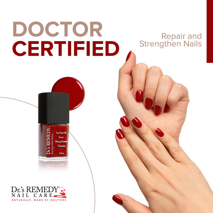 Drs Remedy Enriched Nail Polish Non Toxic All Natural and Organic Doctor Formulated Strengthens Restores Heals and Prote